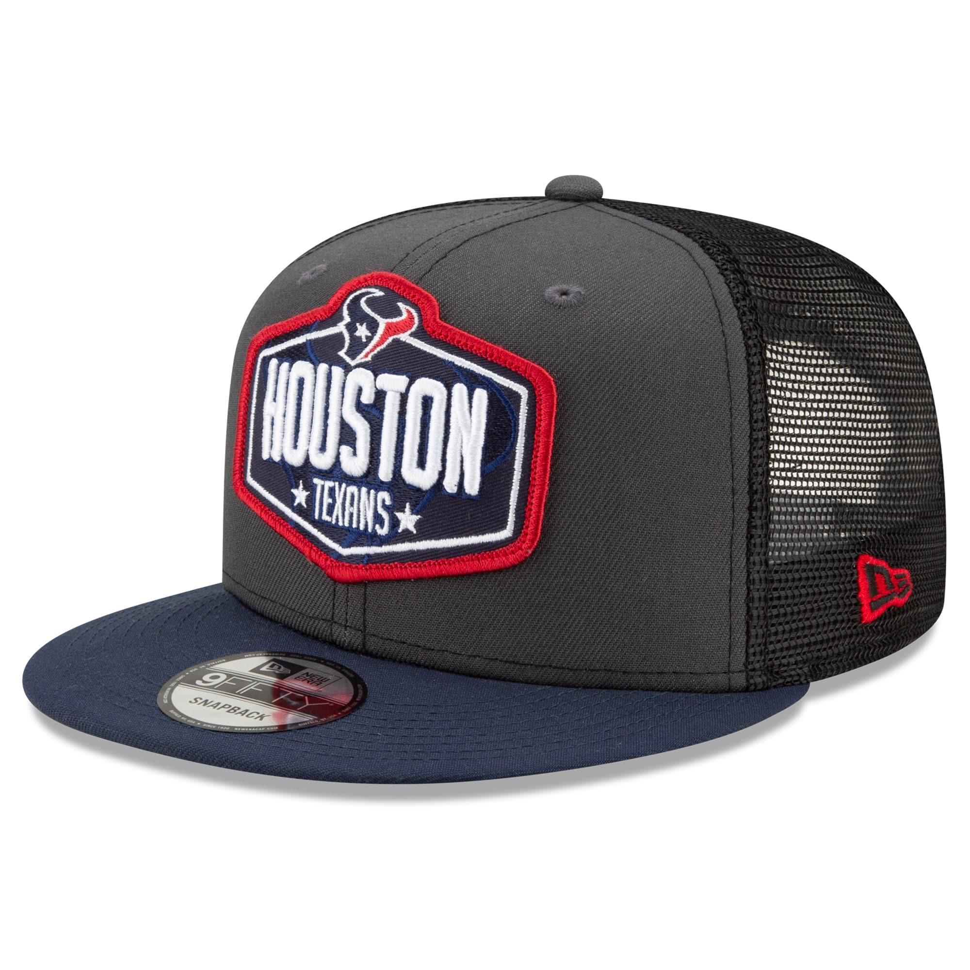 New Era Caps Houston Texans New Era 2021 NFL Draft 9FIFTY Snapback Hat - Graphite