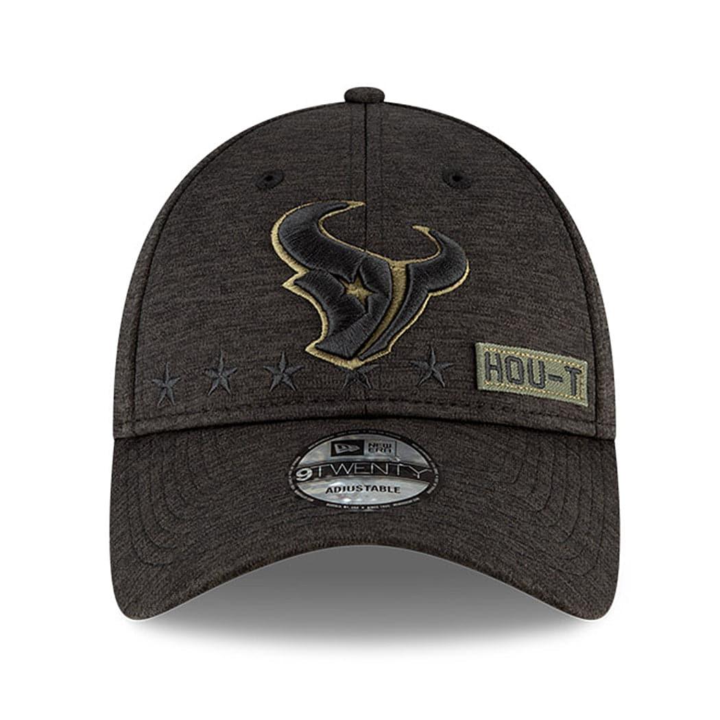 New Era Caps Houston Texans New Era NFL 2020 Salute To Service 9TWENTY Curve Hat - Black