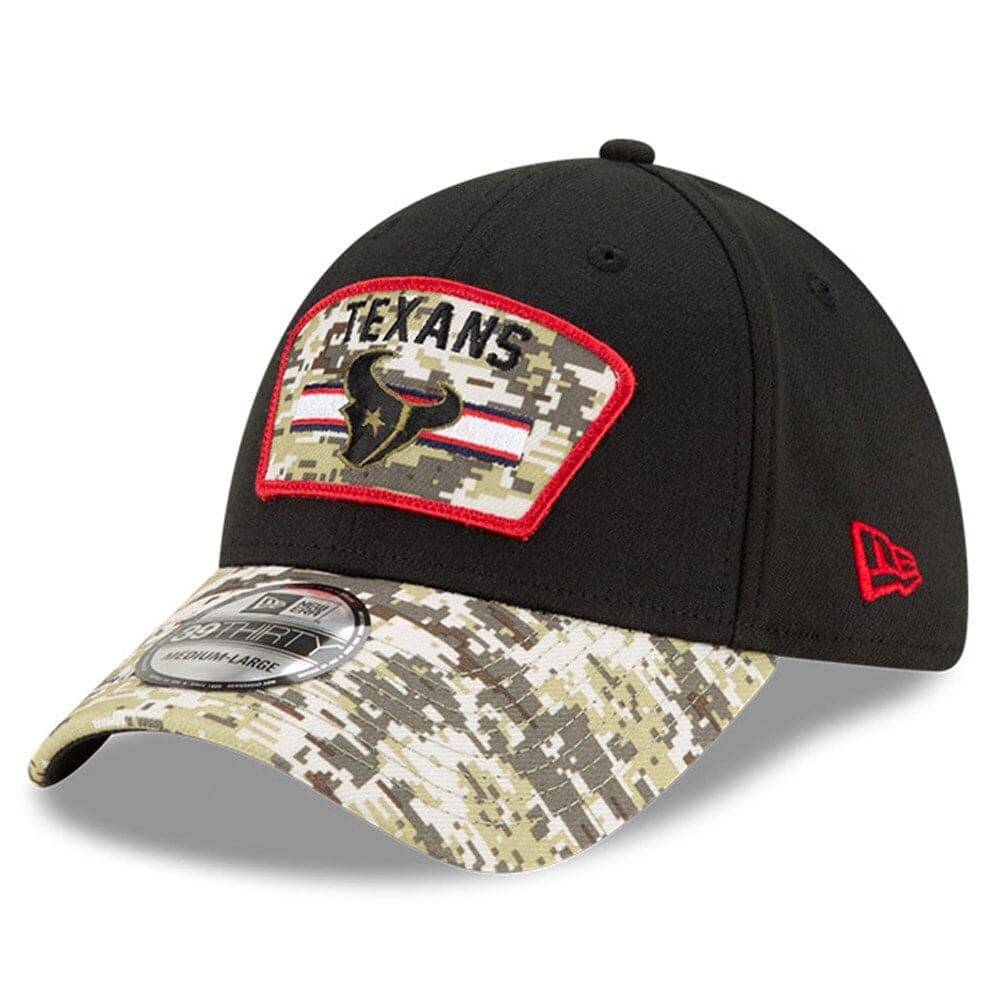 New Era Caps Houston Texans New Era NFL 2021 Salute To Service 39THIRTY Flex Fit Hat - Black