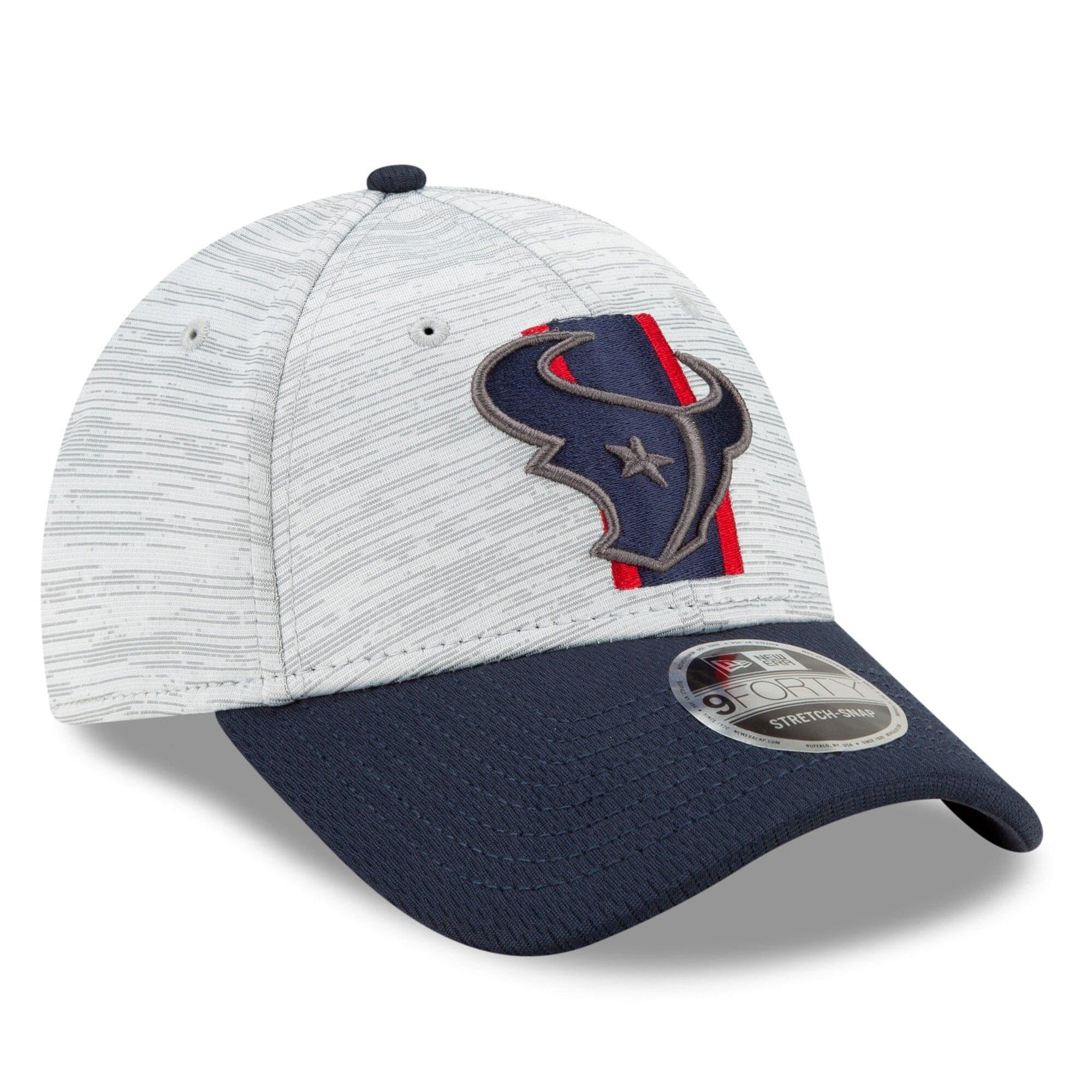 New Era Caps Houston Texans New Era NFL 2021 Training Camp 9FORTY Curve Stretch Snapback Hat - Grey