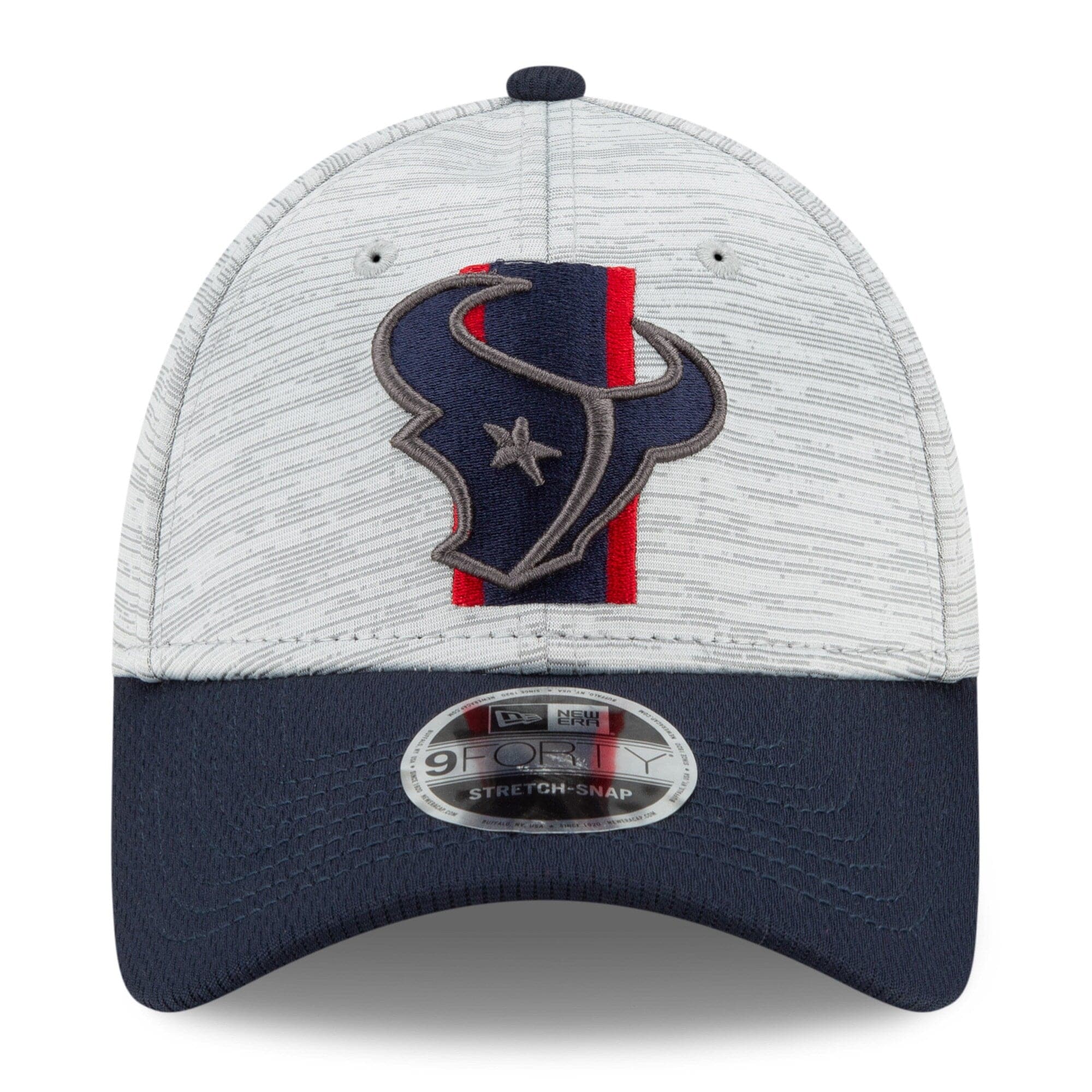 New Era Caps Houston Texans New Era NFL 2021 Training Camp 9FORTY Curve Stretch Snapback Hat - Grey
