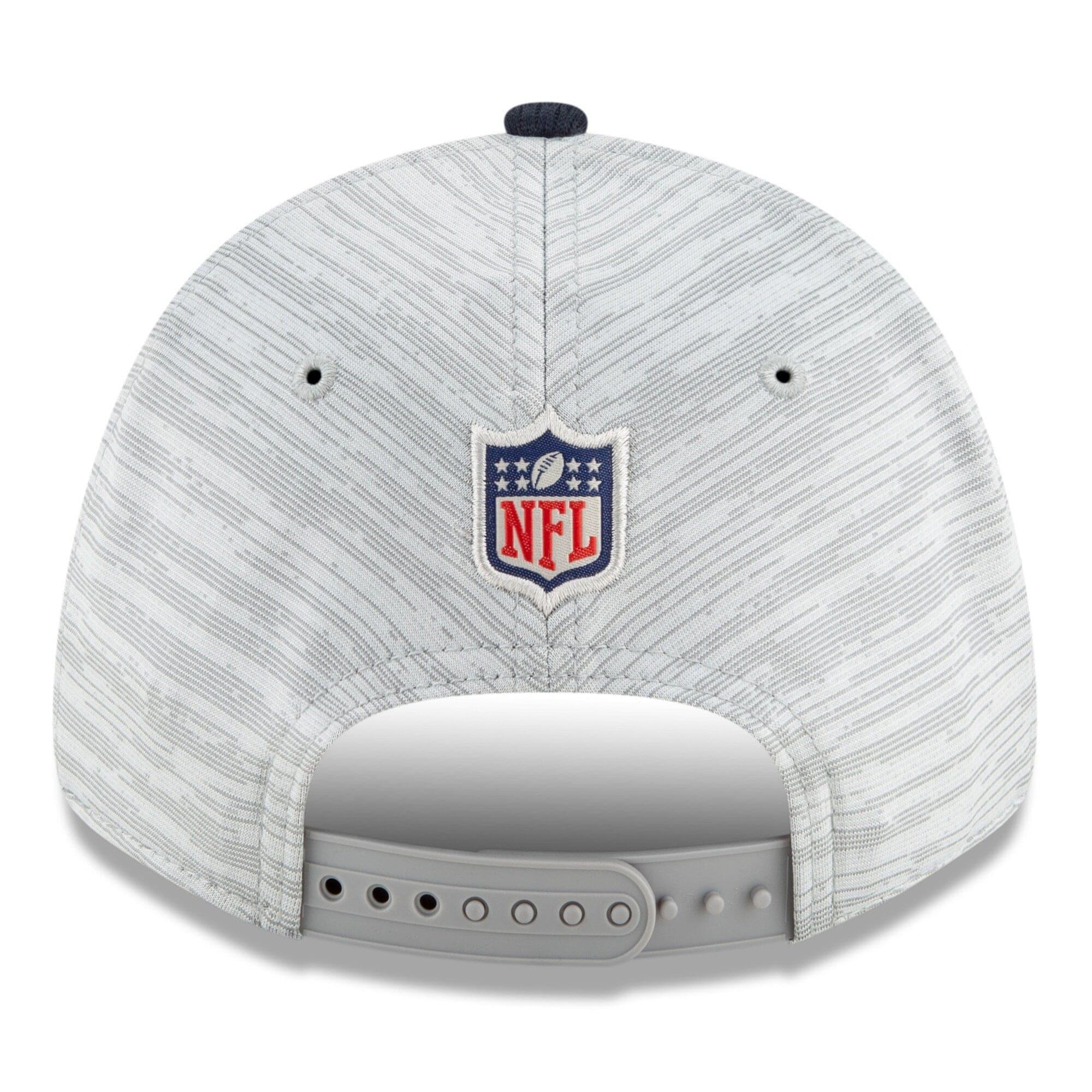 New Era Caps Houston Texans New Era NFL 2021 Training Camp 9FORTY Curve Stretch Snapback Hat - Grey