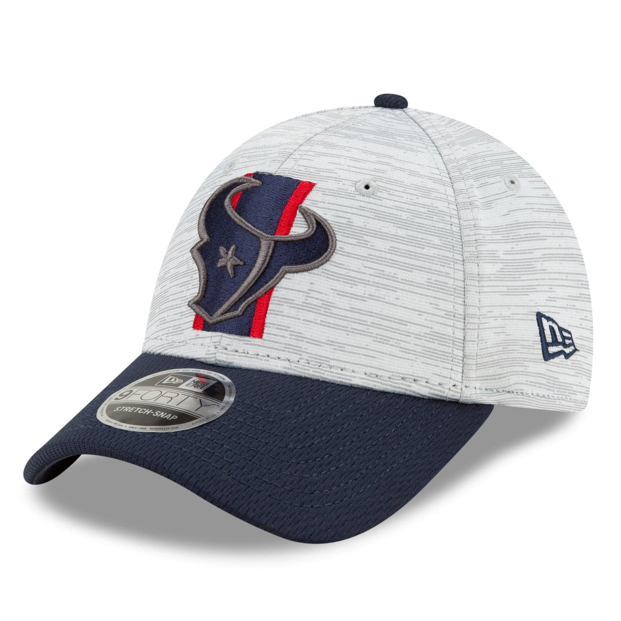 New Era Caps Houston Texans New Era NFL 2021 Training Camp 9FORTY Curve Stretch Snapback Hat - Grey