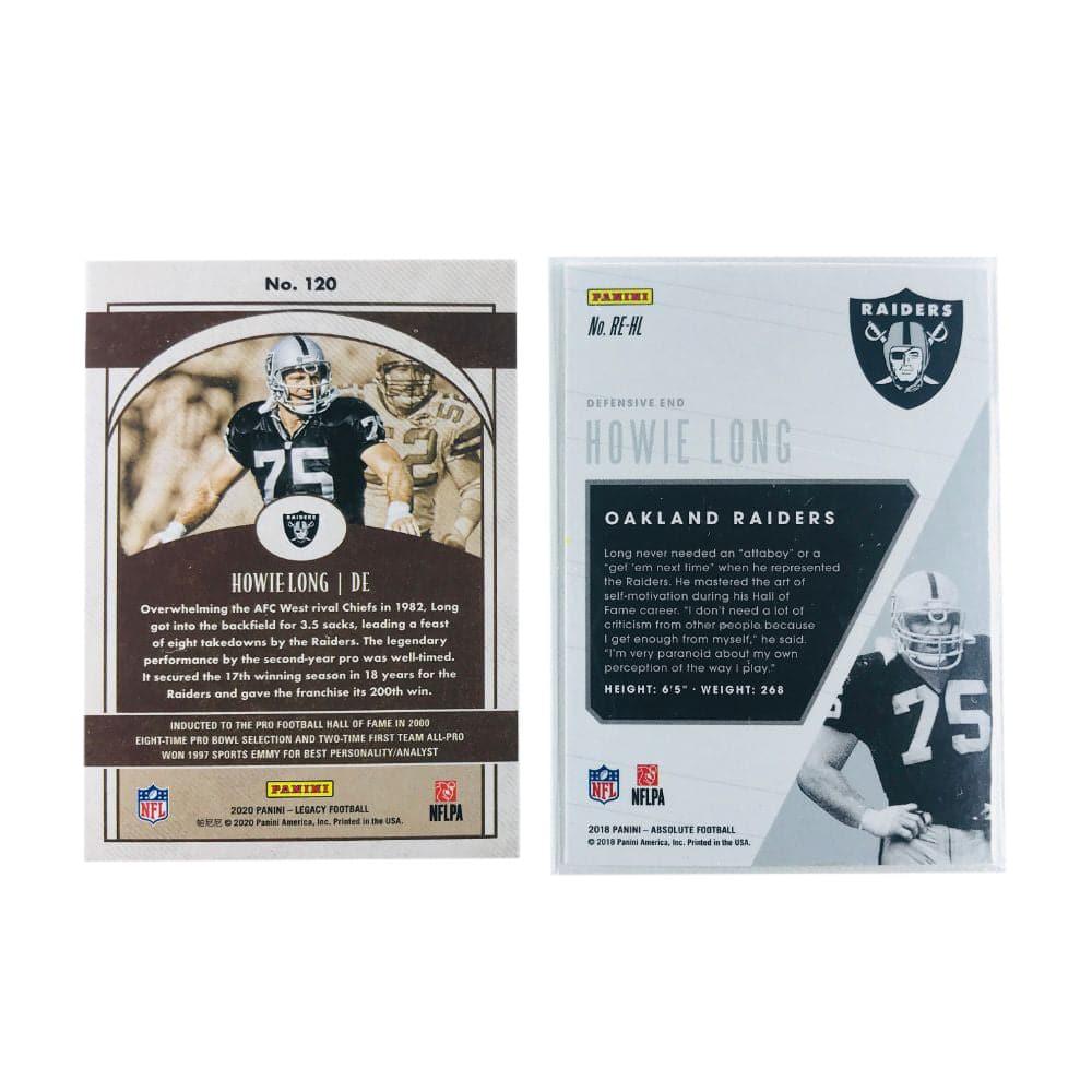 Panini Cards Howie Long Las Vegas Raiders Panini NFL 2 Card Insert Set