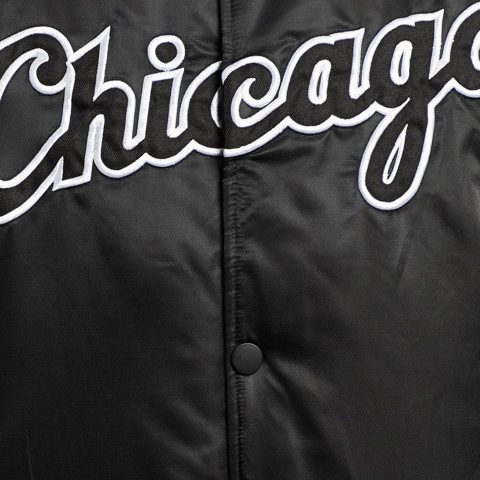 Chicago White Sox Majestic MLB Team Bomber Jacket- Black