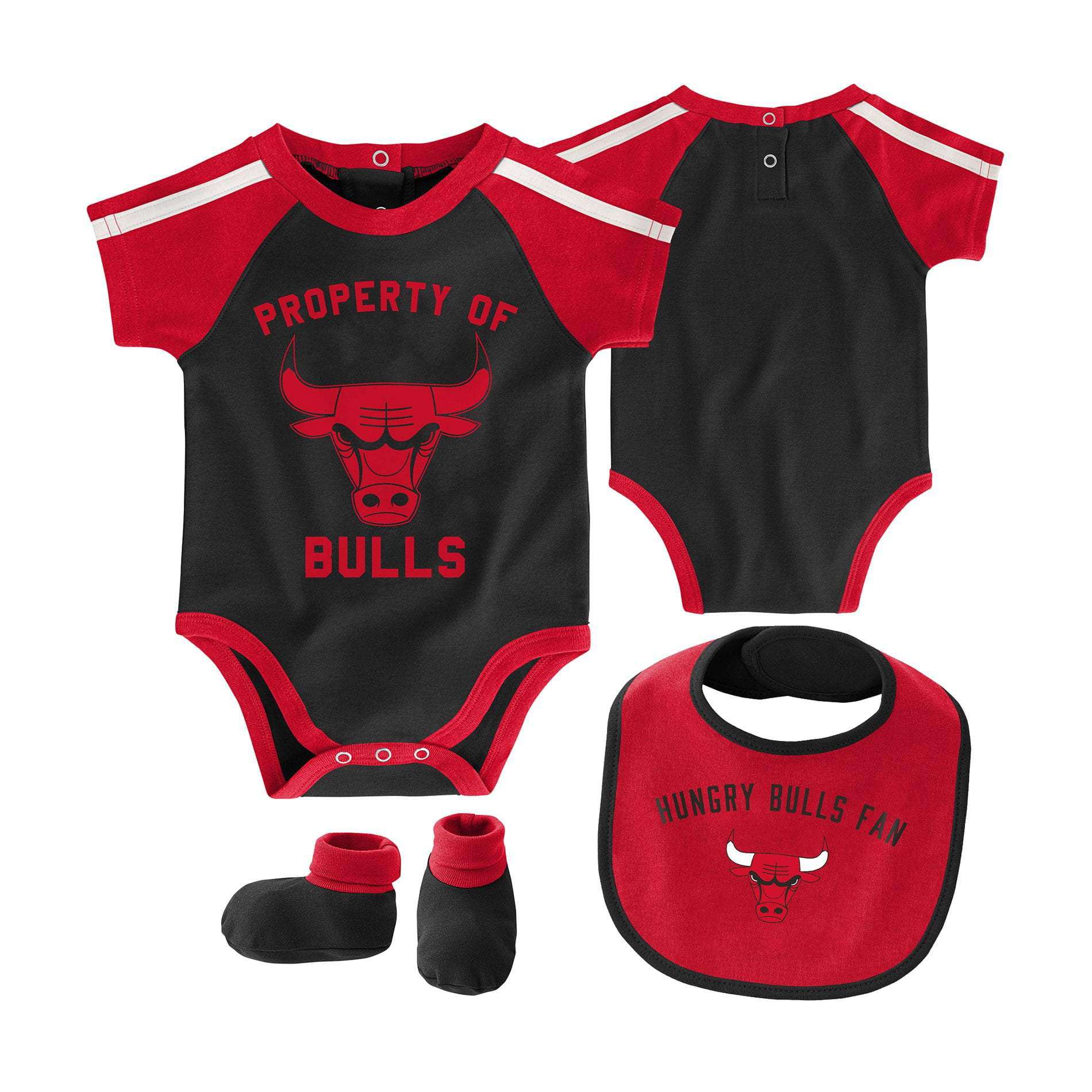 Infants Chicago Bulls Outerstuff NBA Rebound Creeper Bib & Bootie Set - Red