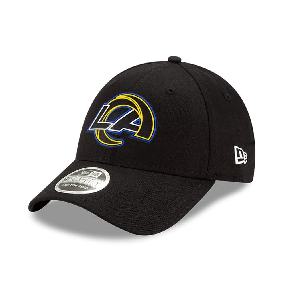 Los Angeles Rams New Era NFL 2020 Draft 9FORTY Stretch Snapback Curve Hat - Black