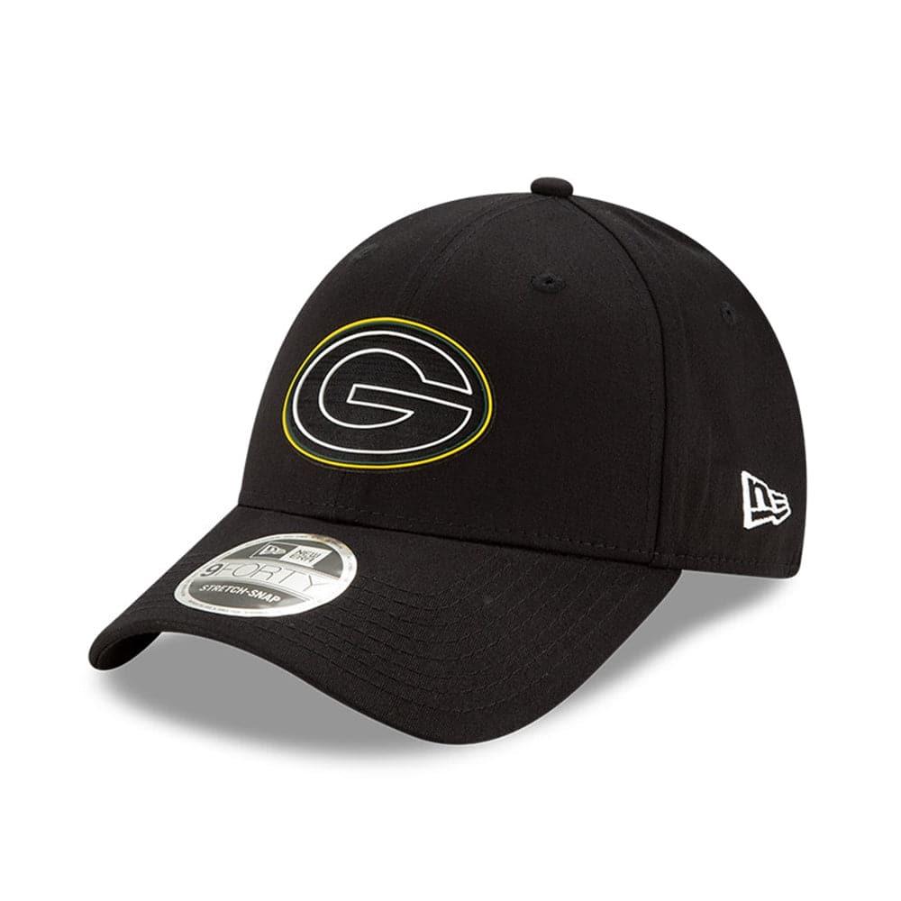 Green Bay Packers New Era NFL 2020 Draft 9FORTY Stretch Snapback Curve Hat - Black
