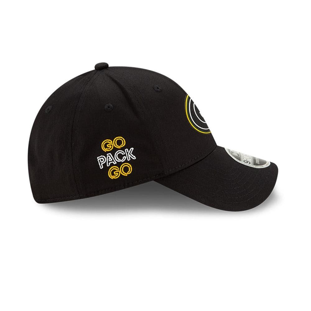 Green Bay Packers New Era NFL 2020 Draft 9FORTY Stretch Snapback Curve Hat - Black