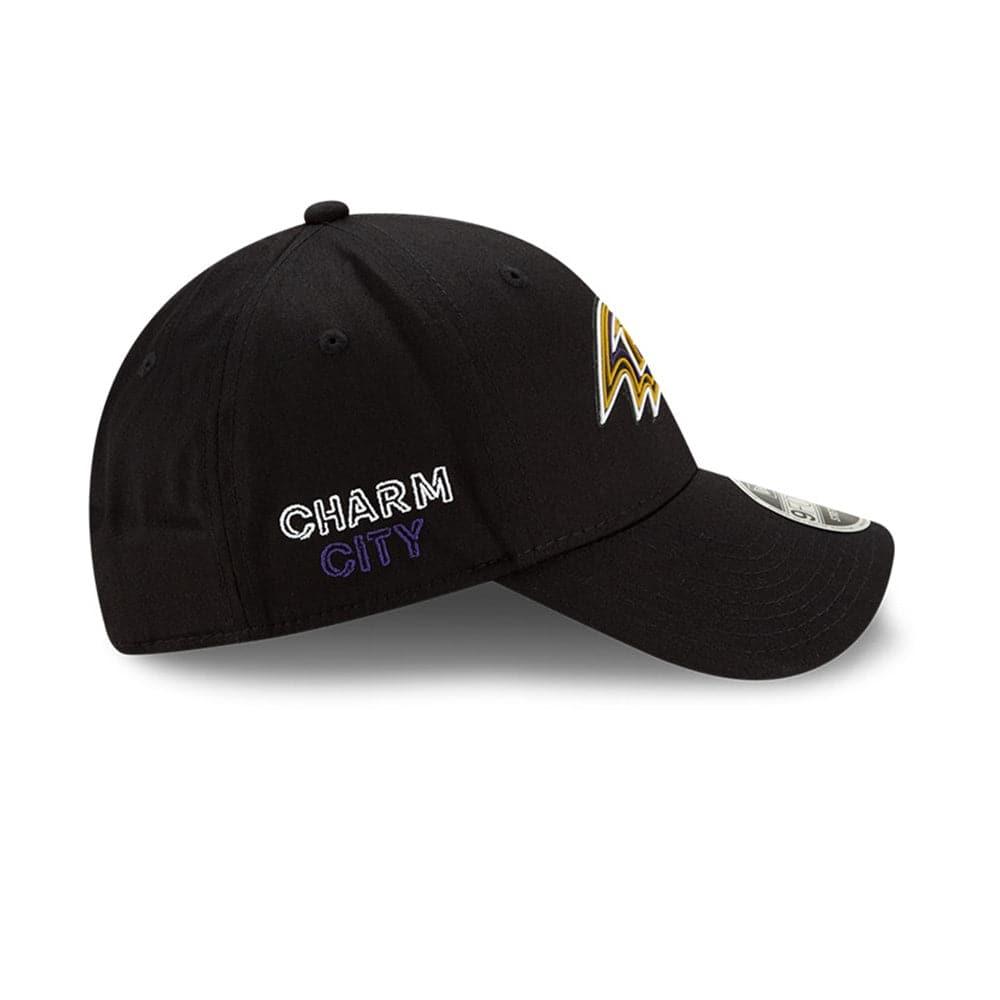 Baltimore Ravens New Era NFL 2020 Draft 9FORTY Stretch Snapback Curve Hat - Black