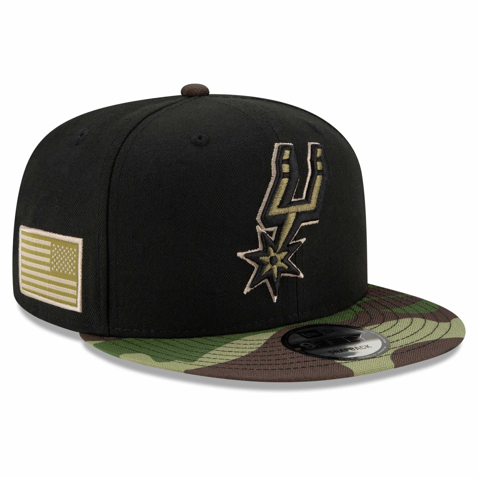 San Antonio Spurs New Era NBA All-Star Camo 9FIFTY Snapback Hat - Black
