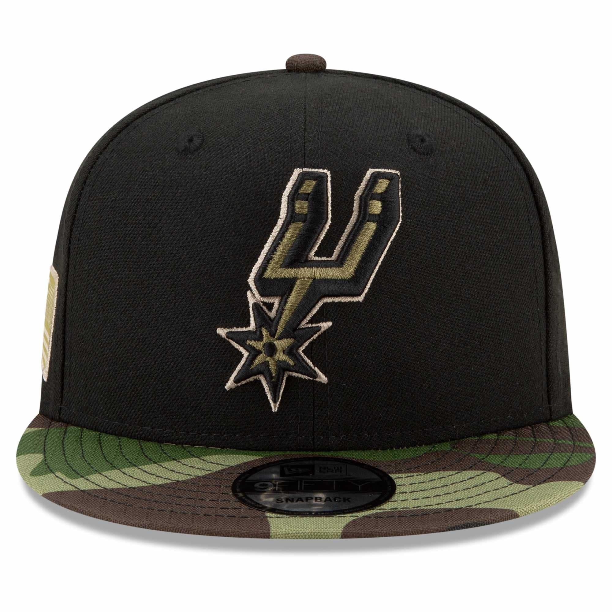 San Antonio Spurs New Era NBA All-Star Camo 9FIFTY Snapback Hat - Black