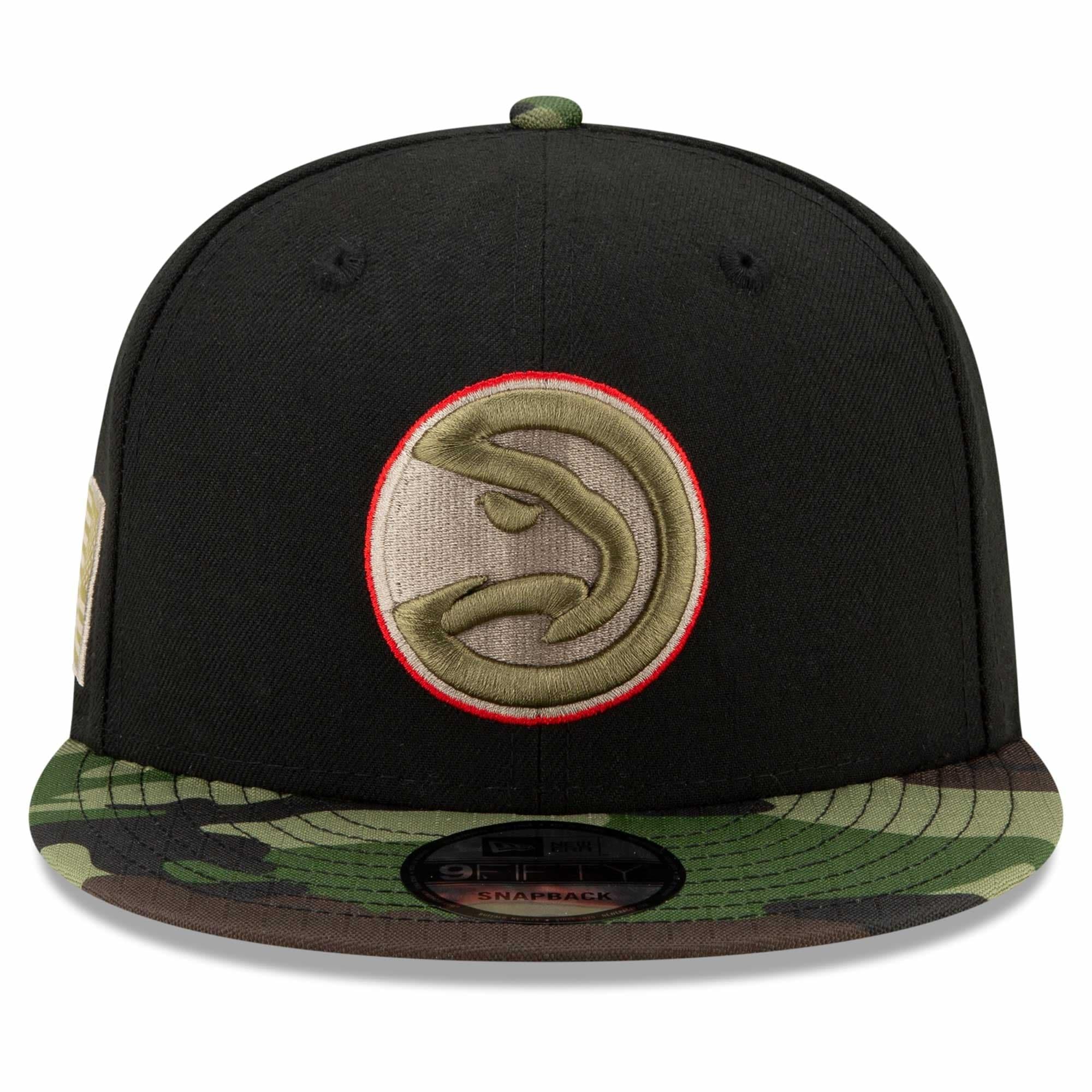 Atlanta Hawks New Era NBA All-Star Camo 9FIFTY Snapback Hat - Black
