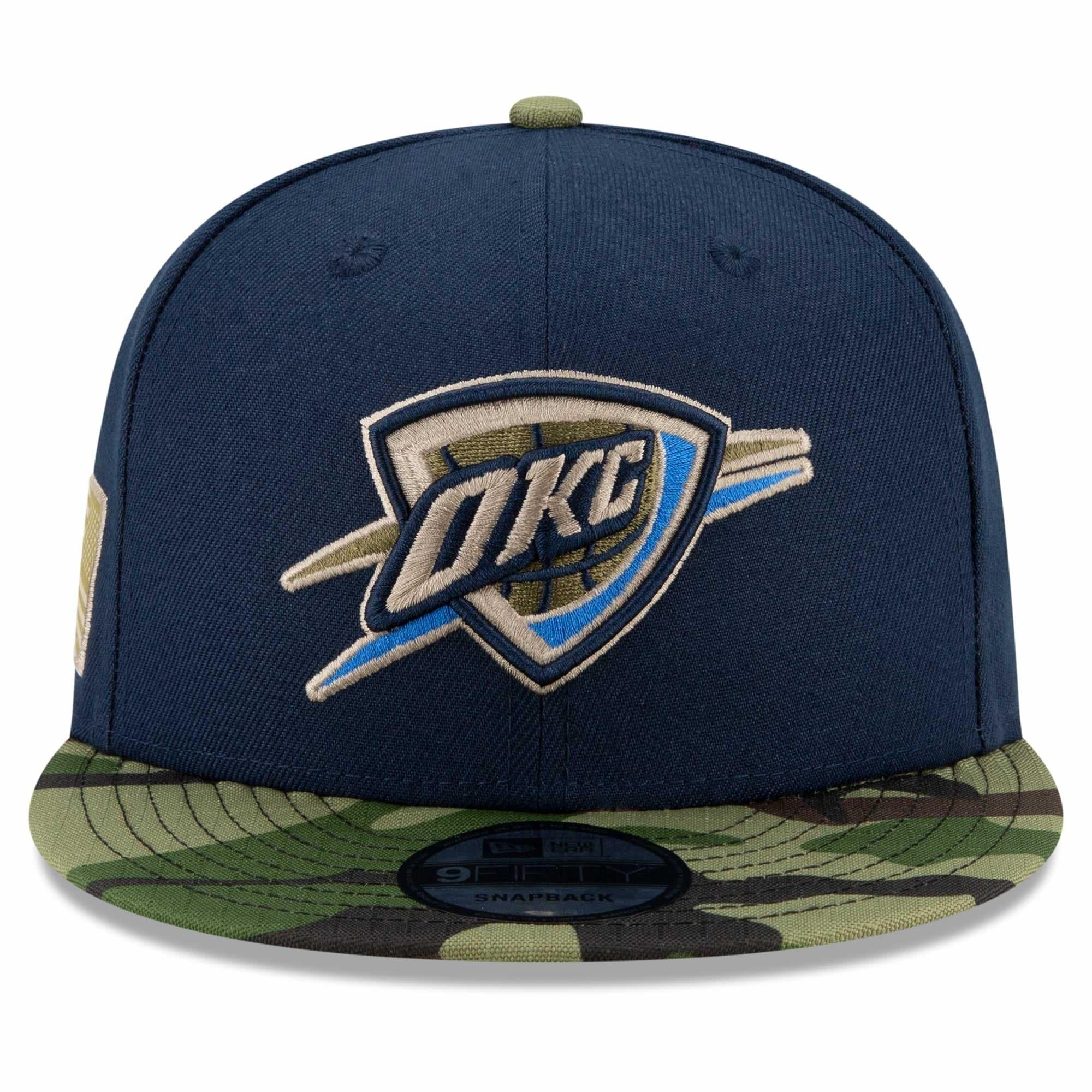 Oklahoma City Thunder New Era NBA All-Star Camo 9FIFTY Snapback Hat - Navy