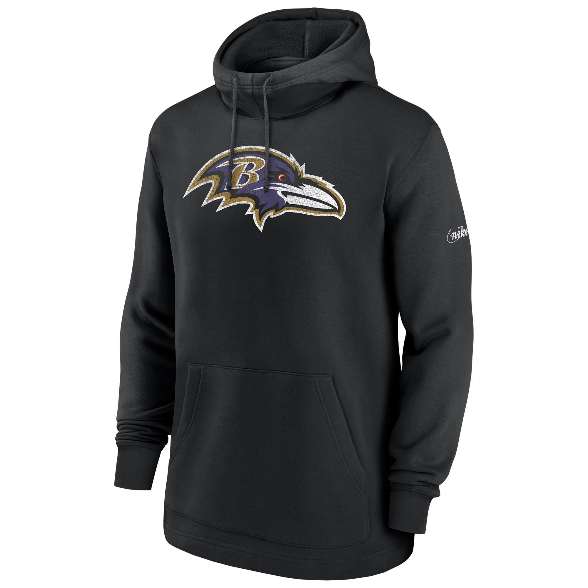 Baltimore Ravens Nike NFL Historic Fleece Hoodie Jumper - Black