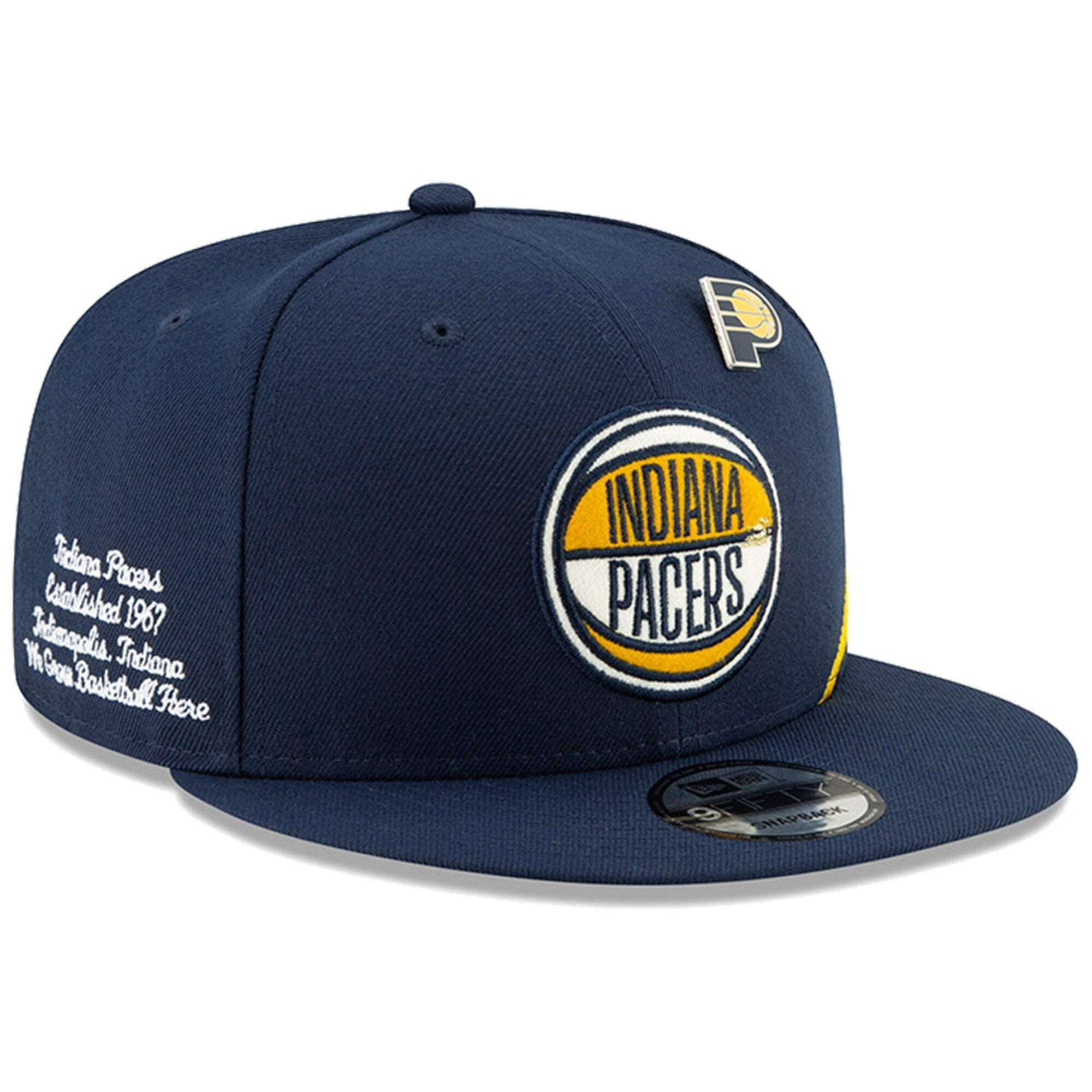 New Era Caps Indiana Pacers New Era 2019 NBA Draft 9FIFTY Snapback Hat - Navy