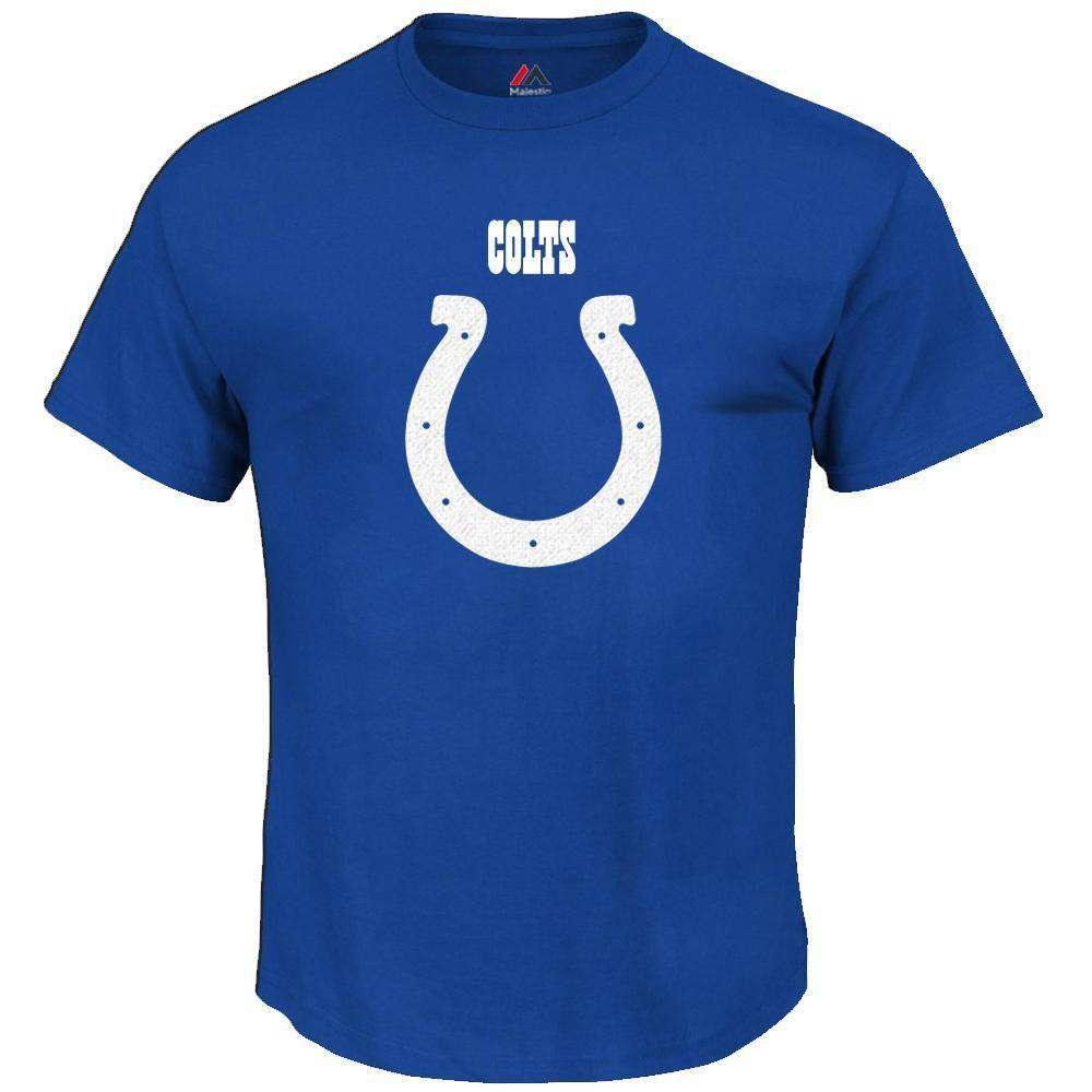 Majestic Athletic T-Shirts Indianapolis Colts Majestic NFL Critical Victory T-Shirt - Blue