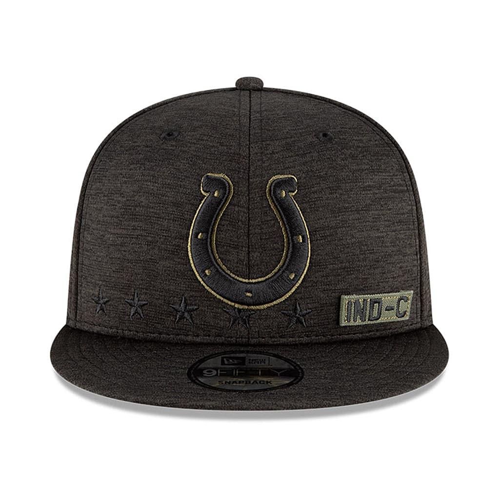 New Era Caps Indianapolis Colts New Era NFL 2020 Salute To Service 9FIFTY Snapback Hat - Black
