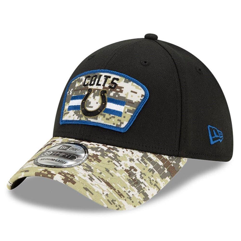 New Era Caps Indianapolis Colts New Era NFL 2021 Salute To Service 39THIRTY Flex Fit Hat - Black
