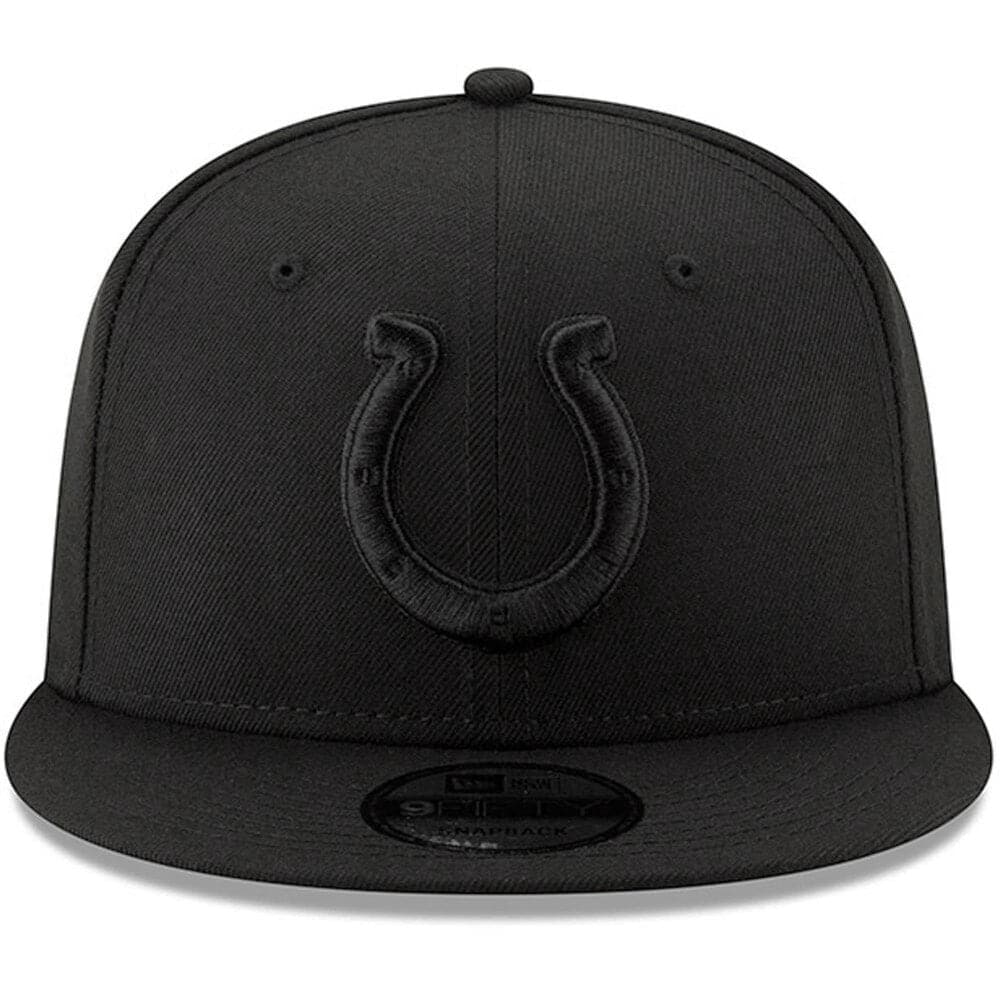 New Era Caps Indianapolis Colts New Era NFL Black On Black 9FIFTY Snapback Hat - Black