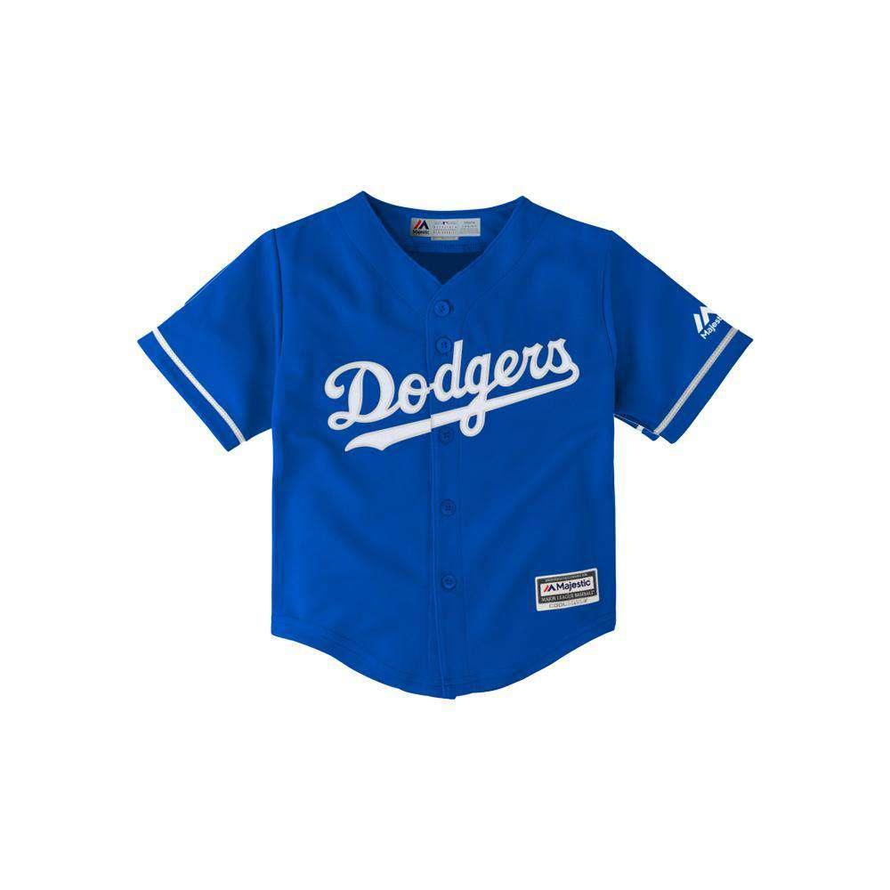 Majestic Athletic Jerseys Infants Los Angeles Dodgers Majestic MLB Cool Base Replica Jersey - Blue