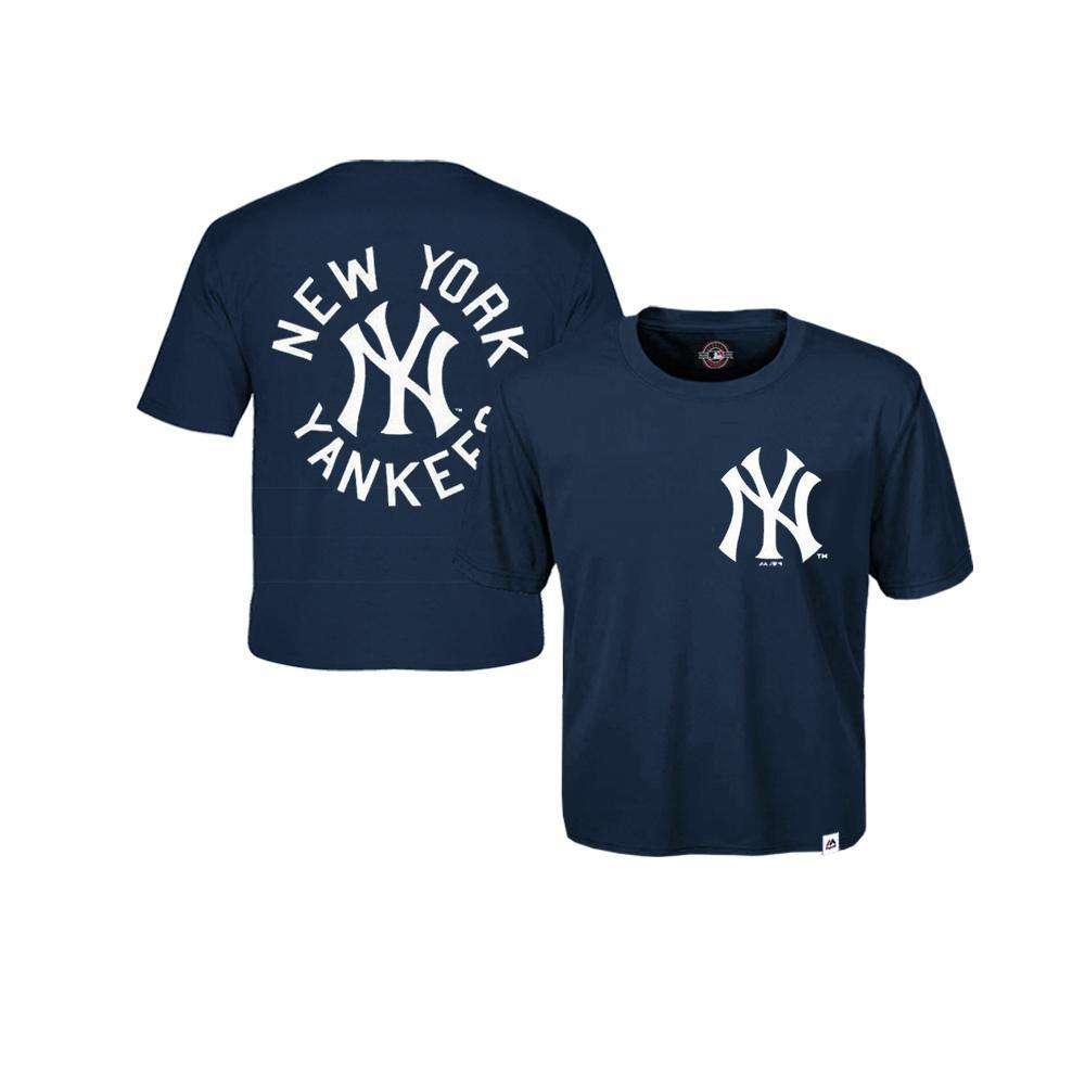 Majestic Athletic T-Shirts Infants New York Yankees Majestic MLB Fasden T-Shirt - Navy