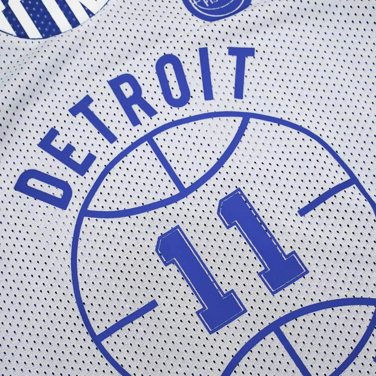Mitchell And Ness T-Shirts Isiah Thomas Detroit Pistons Mitchell & Ness NBA Reversible Mesh Tank - Blue/White