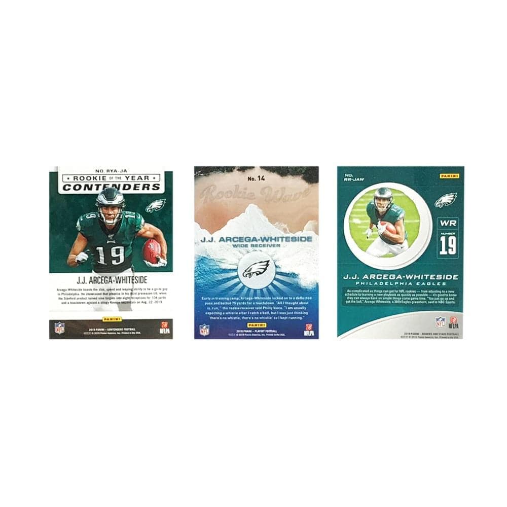 Panini Cards J.J Arcega-Whiteside Philadelphia Eagles Panini NFL 3 Rookie Insert Card Set
