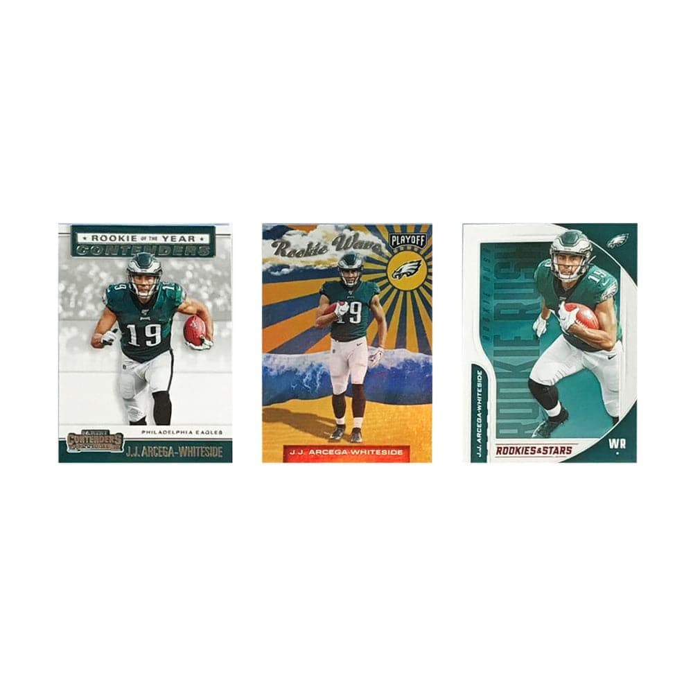 Panini Cards J.J Arcega-Whiteside Philadelphia Eagles Panini NFL 3 Rookie Insert Card Set
