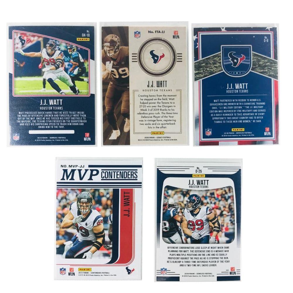 Panini Cards J.J Watt Houston Texans Panini NFL 5 Insert Card Set
