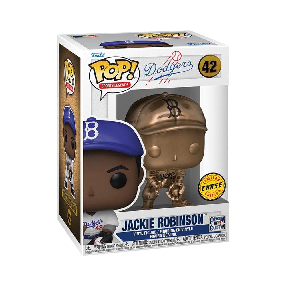 Funko Figures Jackie Robinson Los Angeles Dodgers Funko MLB Icons Pop Figure - White