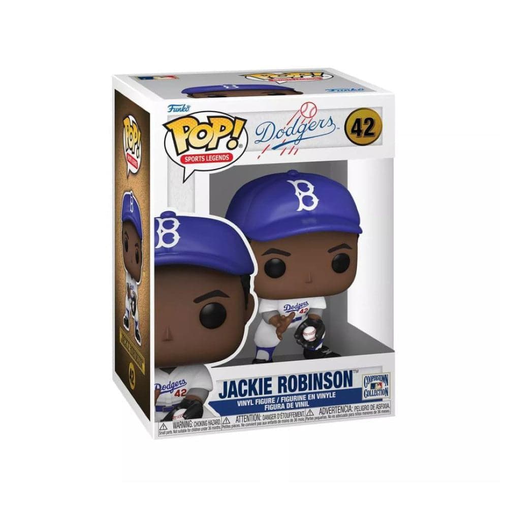 Funko Figures Jackie Robinson Los Angeles Dodgers Funko MLB Icons Pop Figure - White
