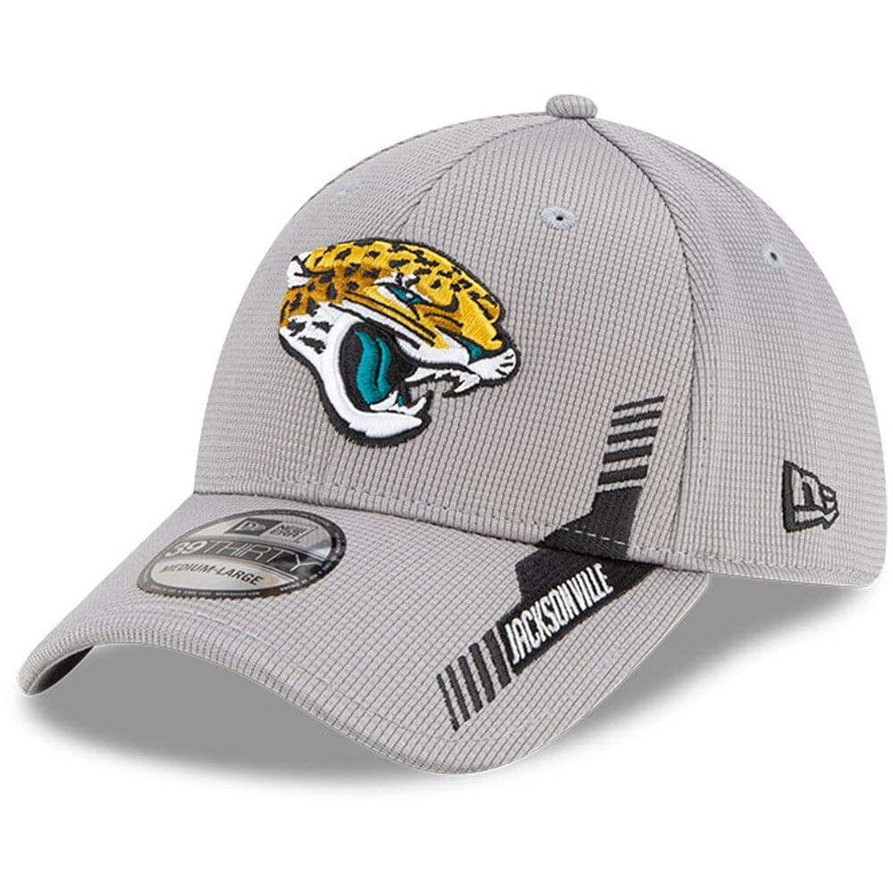 New Era Caps Jacksonville Jaguars New Era NFL 2021 Sideline Home 39THIRTY Flex Fit Hat - Grey