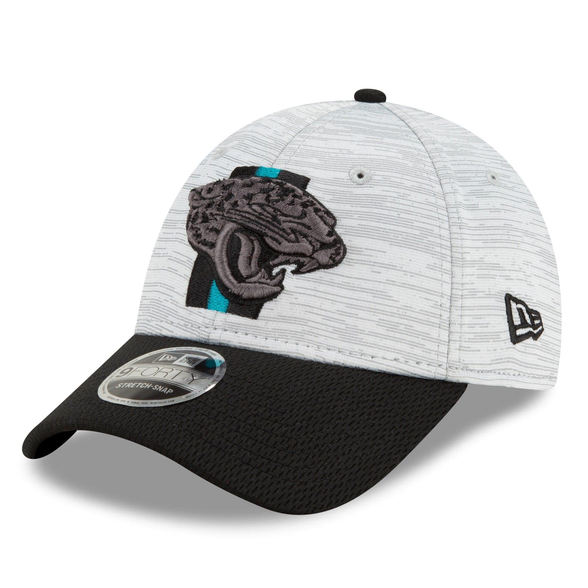 New Era Caps Jacksonville Jaguars New Era NFL 2021 Training Camp 9FORTY Curve Stretch Snapback Hat - Grey