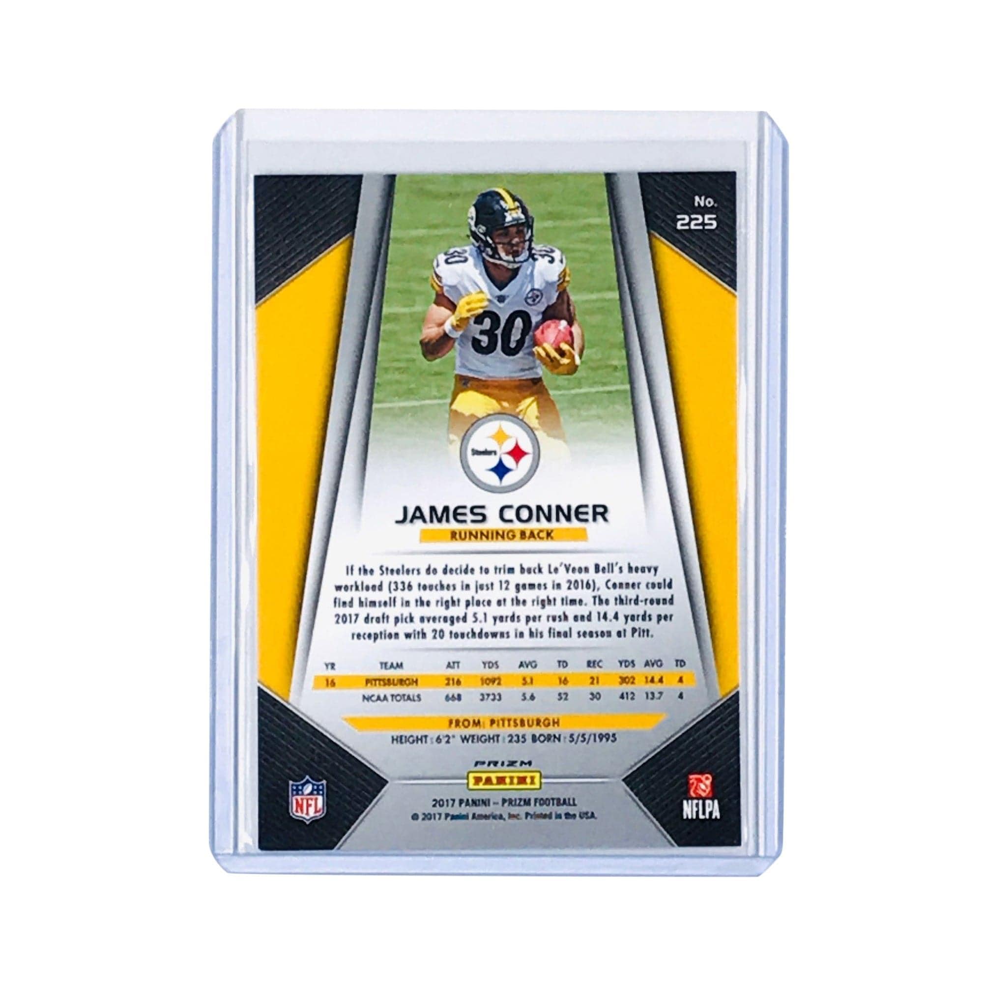 Panini Cards James Conner Pittsburgh Steelers 2017 Panini Prizm NFL Silver Rookie Card