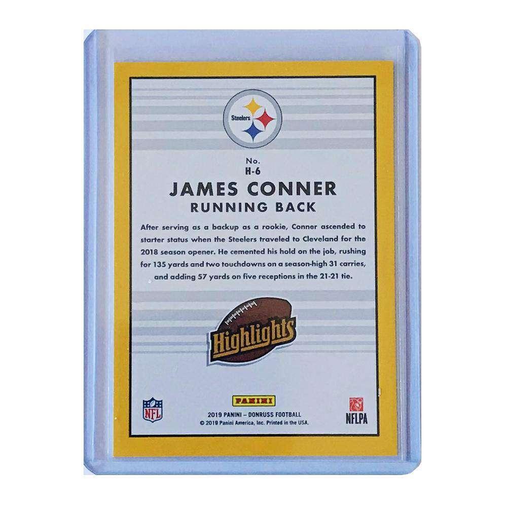 Panini Cards James Conner Pittsburgh Steelers Panini NFL 2019 Donruss Highlights 93/100 H-6 Card