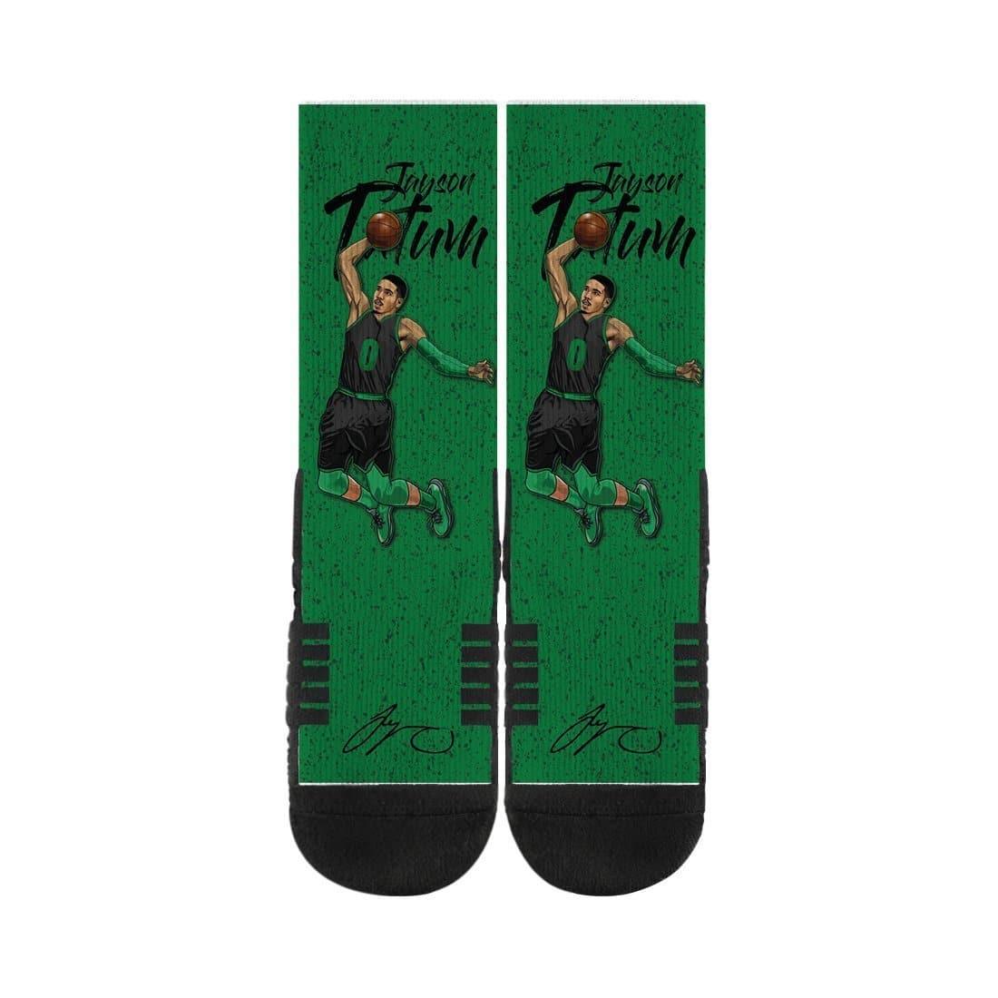 Strideline Socks M/L (8-12 US) Jason Tatum Boston Celtics Strideline NBA Action Classic Crew Socks - Green