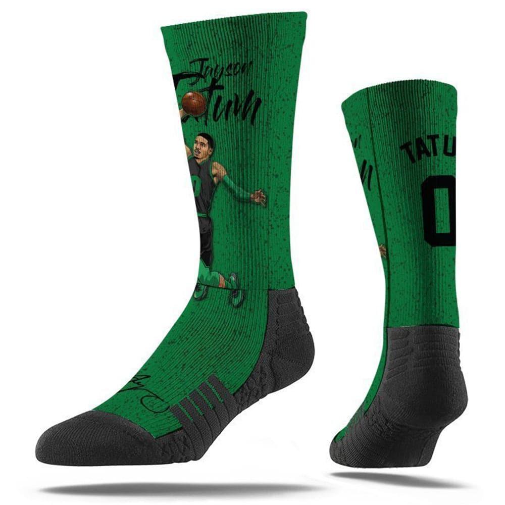 Strideline Socks M/L (8-12 US) Jason Tatum Boston Celtics Strideline NBA Action Classic Crew Socks - Green