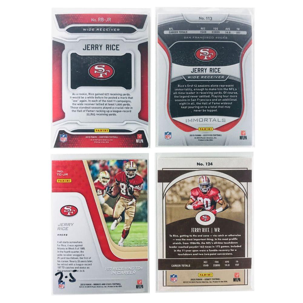 Panini Cards Jerry Rice San Francisco 49ers Panini NFL 4 Insert Card Set