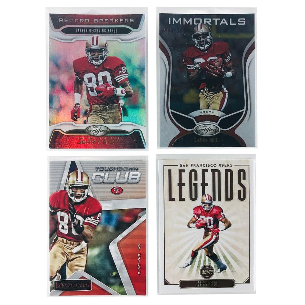 Panini Cards Jerry Rice San Francisco 49ers Panini NFL 4 Insert Card Set