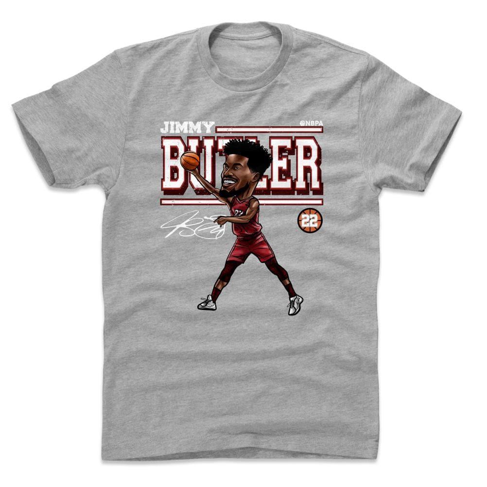 500 Level T-Shirts Jimmy Butler Miami Heat 500 Level NBA Cartoon T-Shirt - Heather