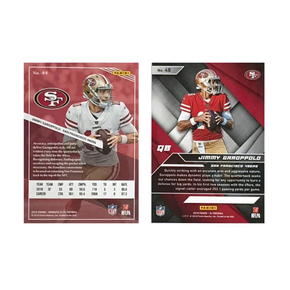 Panini Cards Jimmy Garoppolo San Francisco 49ers 2019 Panini NFL 2 Premium Base Card Set