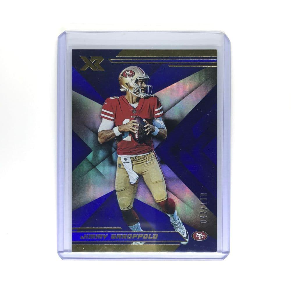 Panini Cards Jimmy Garoppolo San Francisco 49ers 2019 Panini XR NFL 42/199 Blue Card