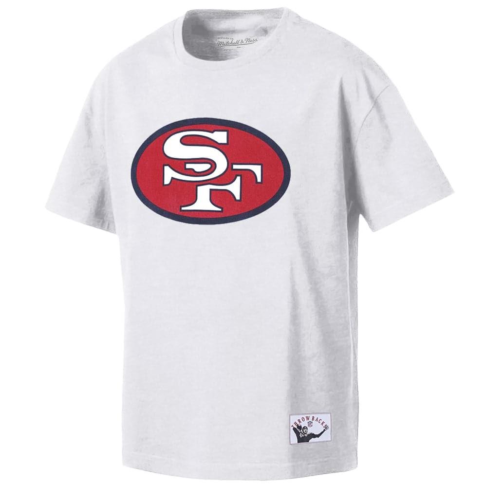 Mitchell And Ness T-Shirts Joe Montana San Francisco 49ers Mitchell & Ness NFL Player Oversized Vintage T-Shirt - White