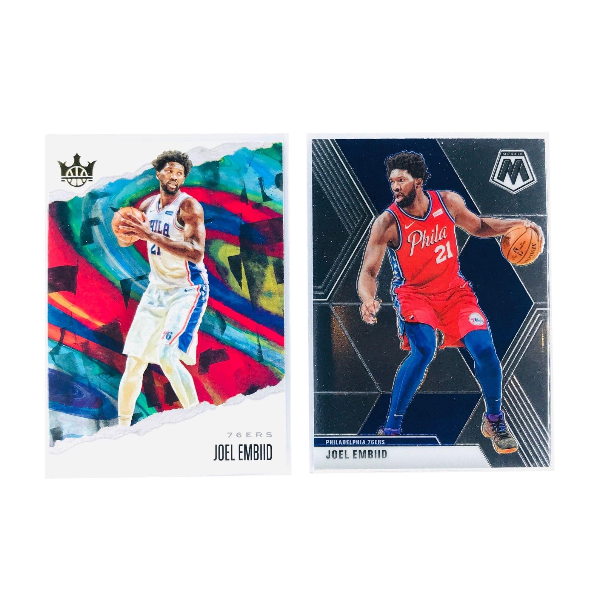 Panini Cards Joel Embiid Philadelphia 76ers 19-20 Panini NBA 2 Card Premium Base Set