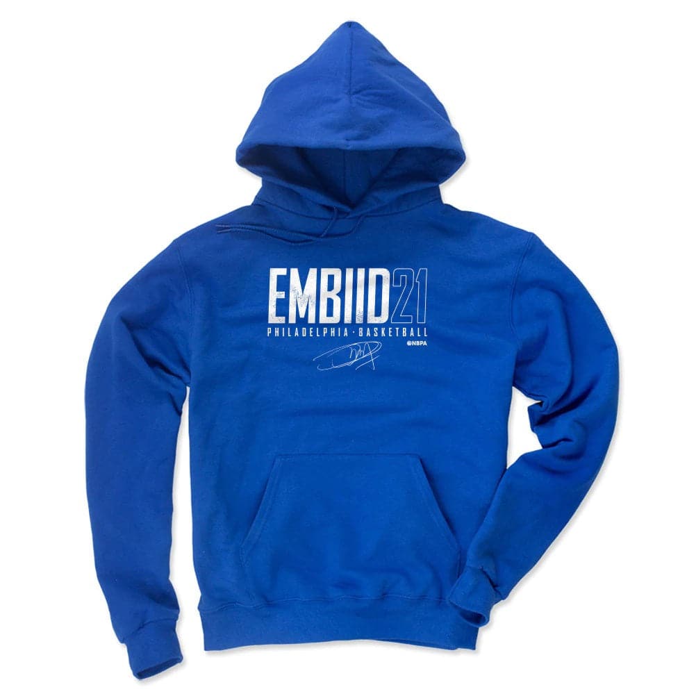 500 Level Jumpers Joel Embiid Philadelphia 76ers 500 Level NBA Elite Hoodie Jumper - Blue