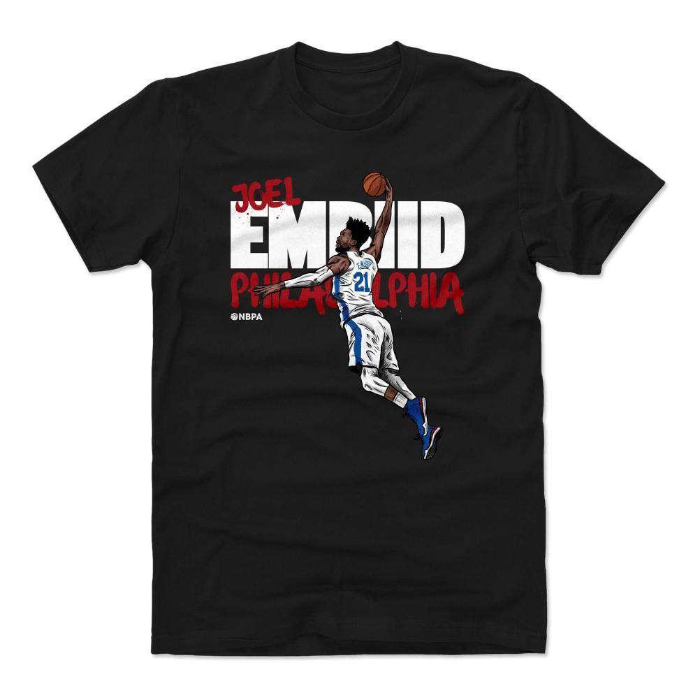 500 Level T-Shirts Joel Embiid Philadelphia 76ers 500 Level NBA Graffiti T-Shirt - Black