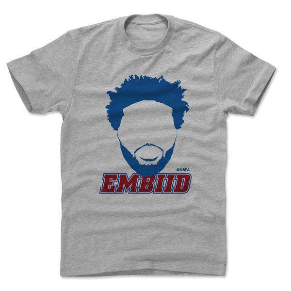 500 Level T-Shirts Joel Embiid Philadelphia 76ers 500 Level NBA Silhouette T-Shirt - Heather Grey