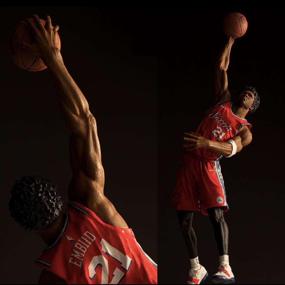 McFarlane Toys Figures Joel Embiid Philadelphia 76ers McFarlane NBA Series 32 7" Figure - Red