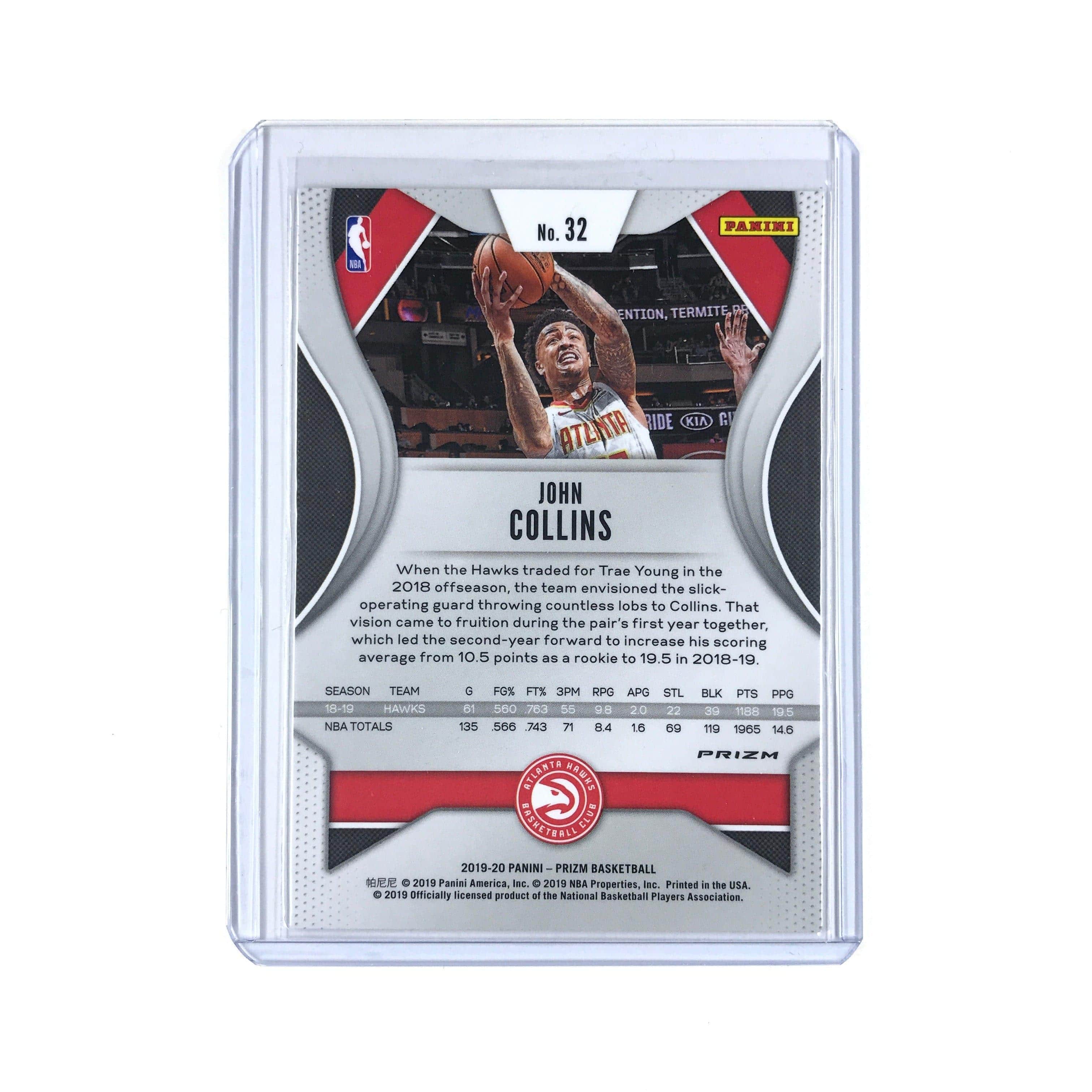 Panini Cards John Collins Atlanta Hawks 2019-20 Panini Prizm NBA Red Wave Card